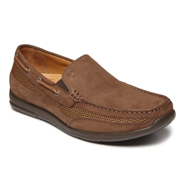 Vionic Casual Shoes Ireland - Earl Slip on Brown - Mens Shoes In Store | ROMSI-4139